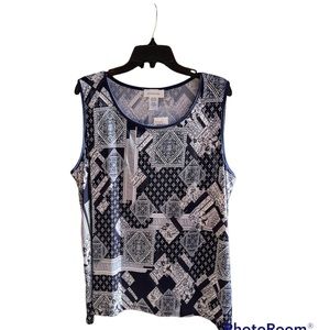 NWT Exclusive One plus size sleeveless pop over blouse